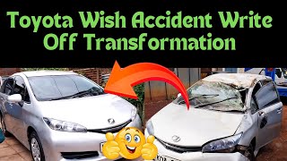 Toyota Wish Accident Write Off Salvage RESTORATION [upl. by Jon]