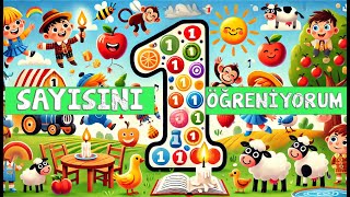 1 Sayısı Şarkısı 🎵🐝🍎🐒🐥 1 Rakımını Öğreniyorum  Çocuklara Uygun Şarkı Sözleriyle Sayıları Öğrenme [upl. by Assena91]