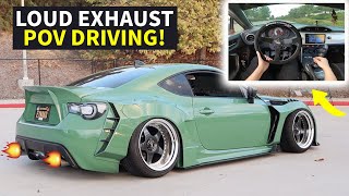 HEAVILY MODIFIED FRS POV DRIVE Flame Tune Loud Exhaust BOV Noises [upl. by Agnese]