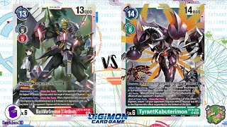 DIGIMON TCG Local match BlackWarGreymon X Red vs TyrantKabuterimon Green  THIRD IMPACT [upl. by Julee144]