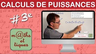 Effectuer des calculs de puissances 1  Troisième [upl. by Enihpad72]