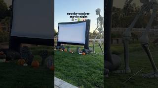 Spooky outdoor movie night 🪲🧃movienight spookyseason [upl. by Squires]