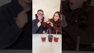 Trying MYSTERY BOBA🤮😳🧋Pt2 challenge game mysterybox boba vs couple fyp [upl. by Ayatahs338]