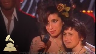 Amy Winehouse  accepting Record Of The Year at the 50th GRAMMY Awards  GRAMMYs [upl. by O'Malley]