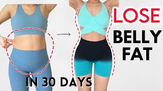 DAY 5 LOSE APPLE BELLY STANDING in 30 day full body transformation SERIES 1 love handles lower abs [upl. by Valda]