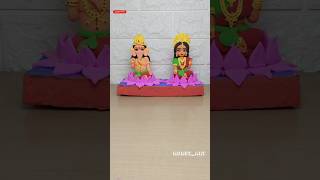 Laxmi Puja Special Clay Art 🪷🙌 Maa Laxmi with Ganesh idols making made for clay 😍 clayart shorts [upl. by Haneeja]