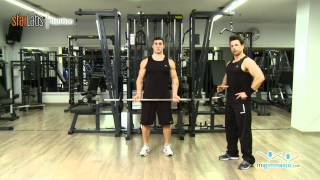 Ejercicio curl de biceps con barra [upl. by Nymassej]