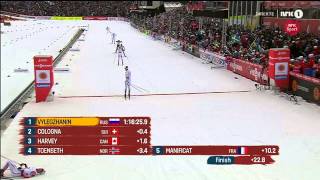 Maksim Vylegzjanin wins gold  30 km duathlon Falun 2015 [upl. by Inail]