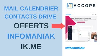 INFOMANIAK IkMe  Adresse MAIL gratuite et calendrier contacts drive … OFFERTS France  2021 [upl. by Auka]