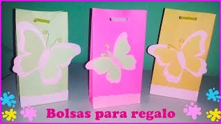 Cómo Hacer Bolsas de Regalo Hechas con Papel  Paper Gift Bags  Simple y Creativo [upl. by Klepac740]