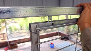 DIY  Techniques for Making Steel Sliding Doors For Workshops [upl. by Goddart]