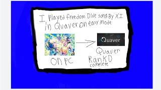 Quaver gameplay on PC Freedom dive easy mode completely rank D [upl. by Sorenson]