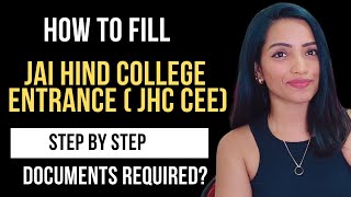 HOW TO FILL JAI HIND COLLEGE ENTRANCE JHC CEE FORM 2022 STEP BY STEP [upl. by Malda]