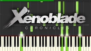 Xenoblade  Main Theme Piano Tutorial Synthesia [upl. by Skardol]