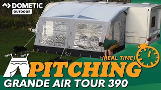 Dometic Grande Air Tour 390 Awning Pitching amp Packing Real Time Video [upl. by Okeim]