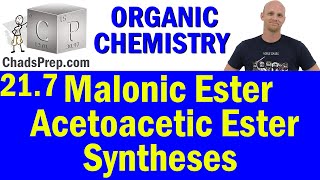 217 Malonic Ester Synthesis and Acetoacetic Ester Synthesis  Organic Chemistry [upl. by Llenoj324]