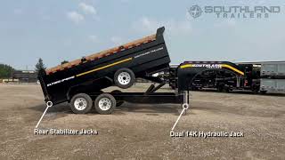 Southland Trailers SL716G24K Tandem Axle Gooseneck Dump Trailer [upl. by Riehl119]