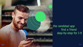 randstad app  how to complete the I9 find a friend process  English [upl. by Yvaht330]