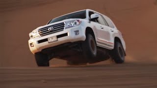 Toyota Land Cruiser Sleeper on the Dunes in Dubai  BIG MUSCLE [upl. by Elenahc]