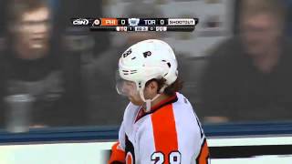 Claude Giroux ridiclous shootout goal 31012 [upl. by Refotsirhc]