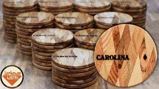 Pallet Wood Coasters with Diamond Pattern 100 of them [upl. by Oicram265]