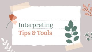 Tools for Interpretation [upl. by Patrice]