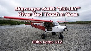 River Bed Landings  Skyranger Swift 80hp 912  3 Gopros [upl. by Drofkcor]