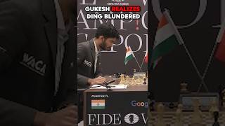 Gukesh REALIZES Ding BLUNDERED a KNIGHT in the 2024 FIDE WORLD CHAMPIONSHIP [upl. by Charity]