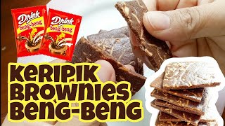 KERIPIK BROWNIES BENGBENG DRINK  BENGBENG BROWNIE CHIP  RESEP MBUK AL [upl. by Aikit525]