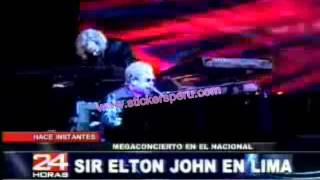 CONCIERTO DE ELTON JOHN EN LIMA PERU ESTADIO NACIONAL FEBRERO 1 2012 [upl. by Nelluc]