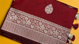 Katan Silk Banarasi Saree  Original Pure Silk Sarees Online Shopping  Edhinicom [upl. by Busch]