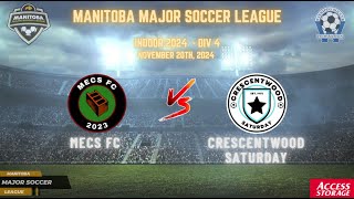 November 20th WSF Div 4 Mecs FC vs Crescentwood Saturday [upl. by Nanoc259]