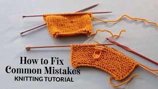 How to Fix Common Mistakes in Knitting Tinking Frogging Wrong amp Dropped Stitches  Hands Occupied [upl. by Ettezil341]