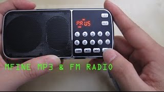 Mfine Multifunctional MP3 Player and FM Radio Review [upl. by Strait]