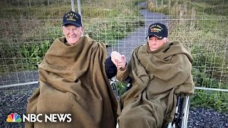 World War II veterans return to Normandy nearly 80 years later [upl. by Hcib]