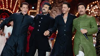 Ram Charan amp Shah Rukh Khan Dance With SalmanKhan AamirKhan to NachoNacho Song at Ambani PreWedding [upl. by Koffler]