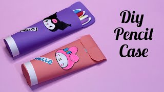 Very easy and beautiful paper pencil box makingSanrio Diy pencil boxCute pencil box [upl. by Repsag]