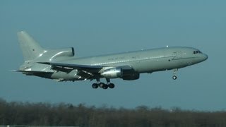 Royal Air Force Lockheed L1011 TriStar landing HD [upl. by Kernan614]