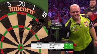 DOMINANCE FROM MVG Van Gerwen v Smith  2018 Premier League Final [upl. by Seyler532]