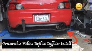 Honda AP1 S2000 Project FORCEWERKZ VOLTEX REAR DIFFUSER INSTALL [upl. by Koralie]