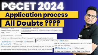 PGCET 2024 Application process All Questions [upl. by Weaks]