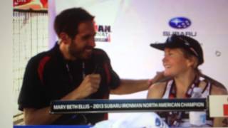 Mary Beth Ellis Interview after Ironman Mont Tremblant 2013 [upl. by Yaresed561]