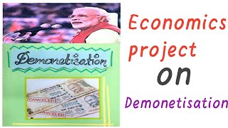 Economics project class 12 on demonetisation Economics project file Class 12 [upl. by Leontyne618]