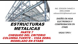 ESTRUCTURA METALICAPARTE 7COLUMNA FUERTE VIGA DEBIL [upl. by Ggerg]