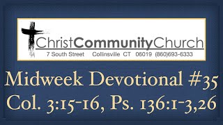 Midweek Bible Devotional 35 [upl. by Aneekat370]