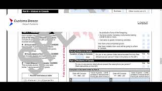 StepbyStep Guide on how to fill the Canada Customs Declaration form when traveling to Canada [upl. by Eibob]