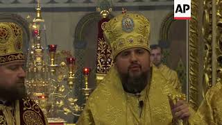 Service following Ukraine Orthodox break with Russian church [upl. by Anivel233]