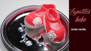 Como hacer zapatos bebe recien nacida crochet  How to CROCHET NEWBORN SHOES step by step [upl. by Hadwin]