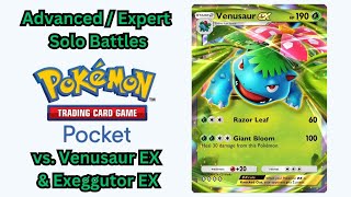 Machamp EX vs Venusaur amp Exeggutor EX Advanced amp Expert Battles  Pokémon TCG Pocket [upl. by Yarased]