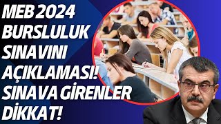 MEB Bursluluk Sınavı Açıklaması 2024 İOKBS Duyurusu [upl. by Nedyaj764]